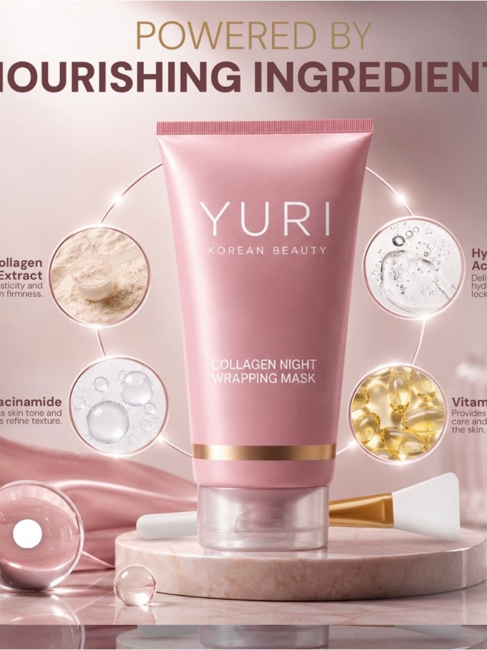 Yuri Korean Beauty Collagen Night Wrapping Mask (2)